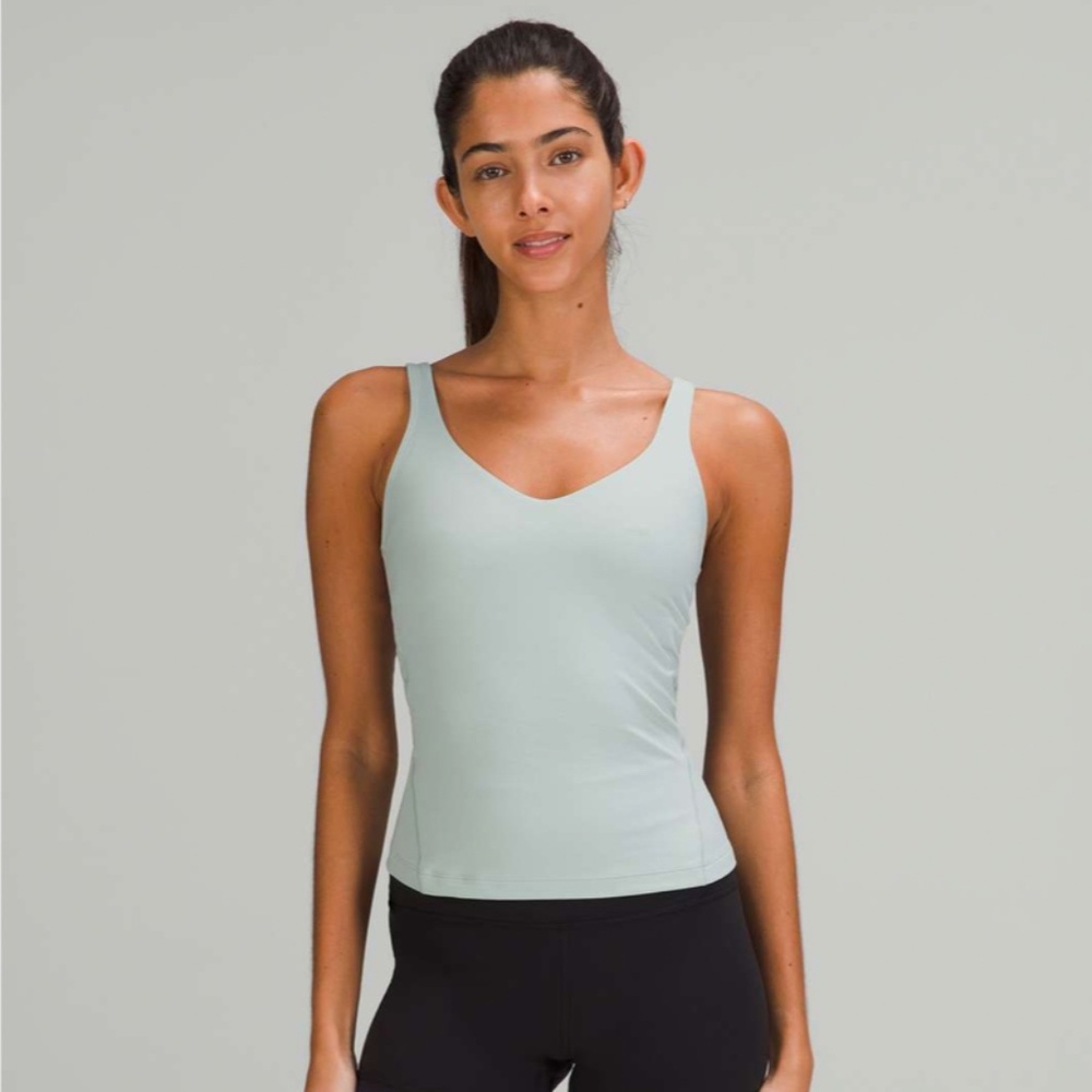 Lululemon Align Waist-Length Tank Top 8 Silver Blue